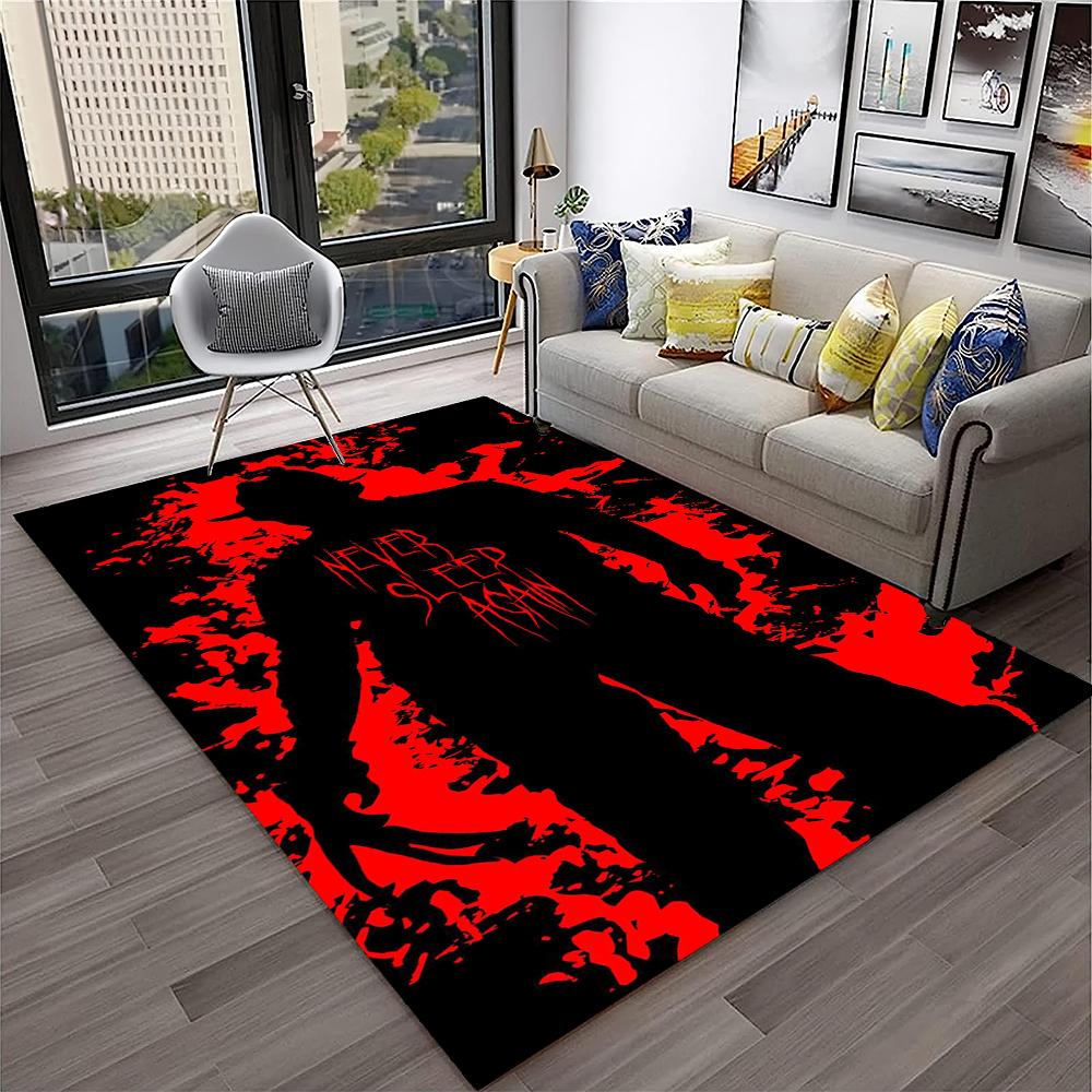 Horror Movie Scream Saw Halloween Cartoon Carpet Rug for Home Living Room Bedroom Sofa Doormat Decor,Area Rug Non-slip Floor Mat