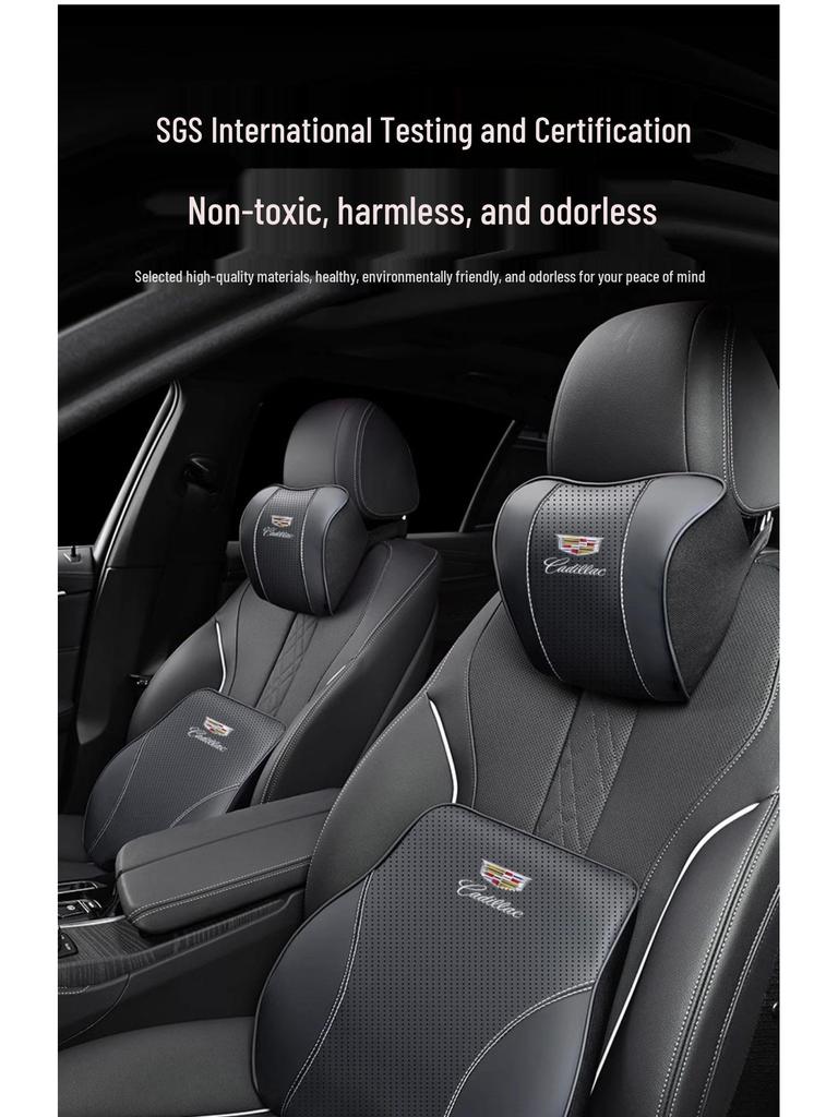 Cadillac CT5/4, XTS, XT4/5, ATSL Headrest and Lumbar Support Pillow Set