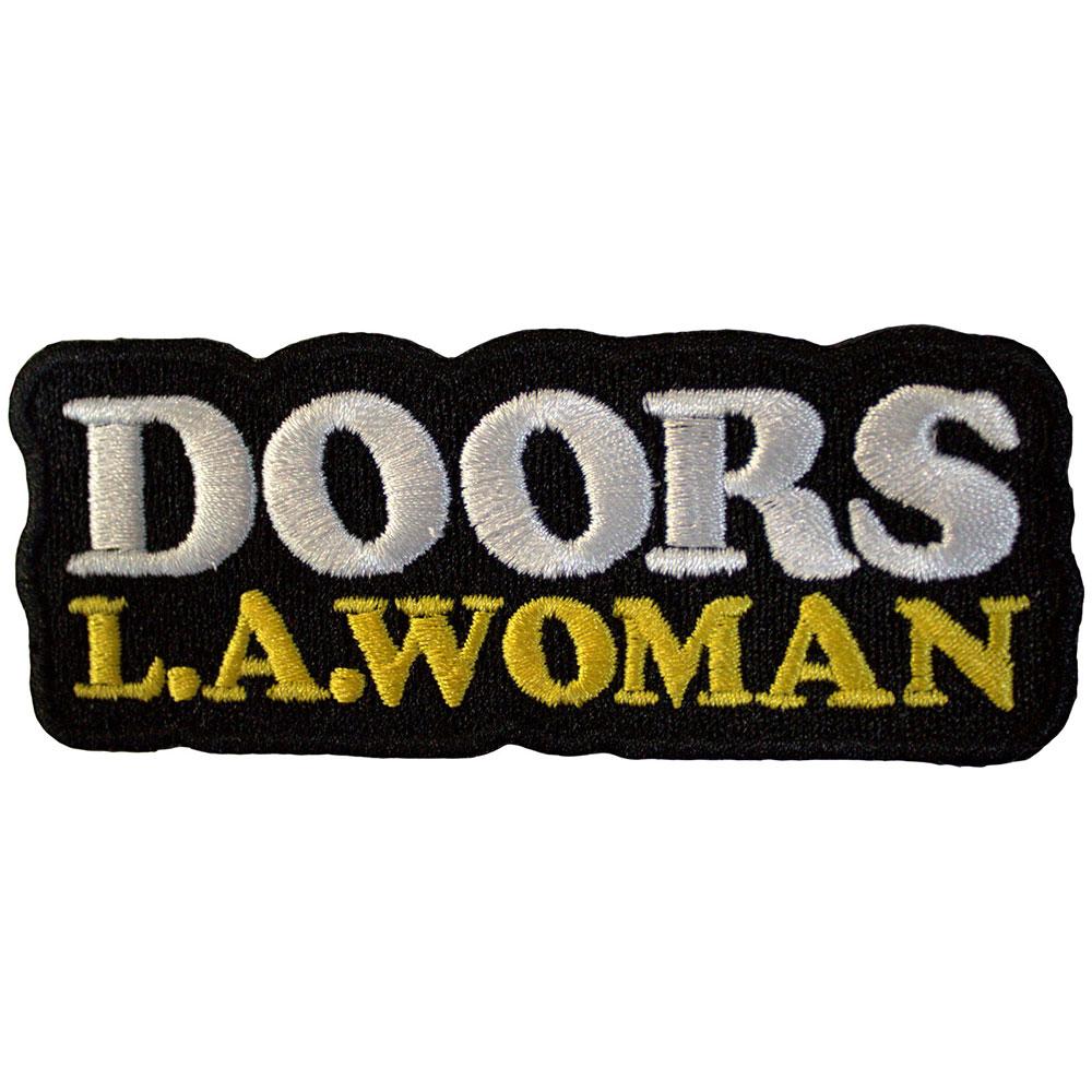 The Doors LA Woman Woven Text Logo Iron On Patch