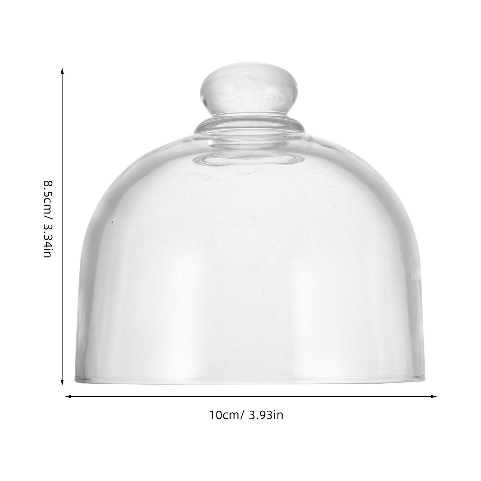Clear Cake Dome Cover Glass Round Food Stand Lid Pastry Display Cloche For Food Cake Cover Lid For Dessert Plate Display Serving