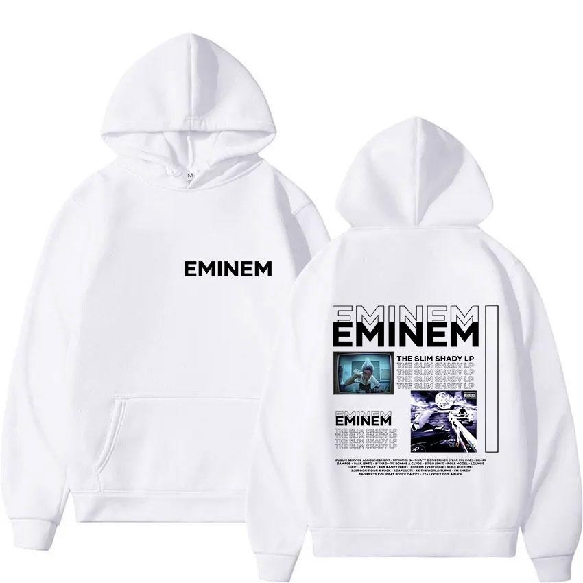 Rapper Eminem The Slim Shady LP Neues Album Merch Hoodie Herren Retro Style Hip Hop Sweatshirt Y2K Popmusik Langarm-Hoodie