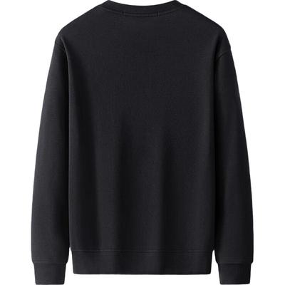 Men's Embroidered Terry Round Neck Long Sleeve T-Shirt