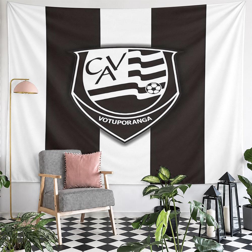 CAV Votuporanga Shield Tapestry Wall Hanging Brazilian Soccer Emblem Decor for Bedroom Man Cave Sports Room Gift