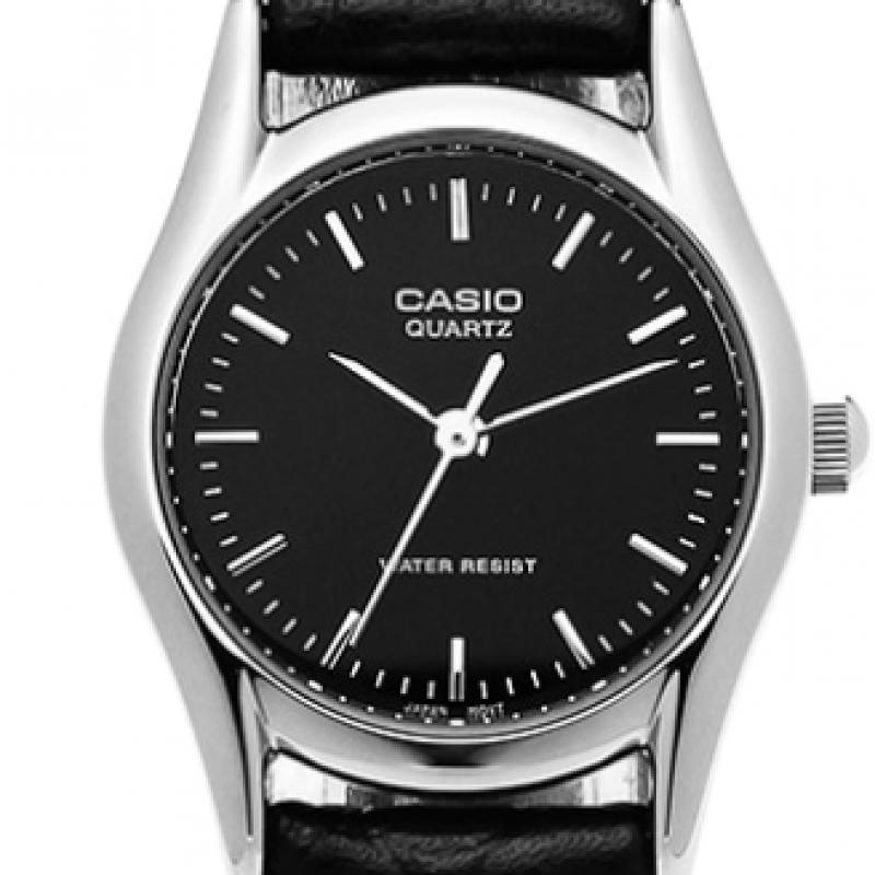 Casio Montre analogique Sat pour étudiantes en cuir LTP 1094E 1ARDF LTP 1094E 1A