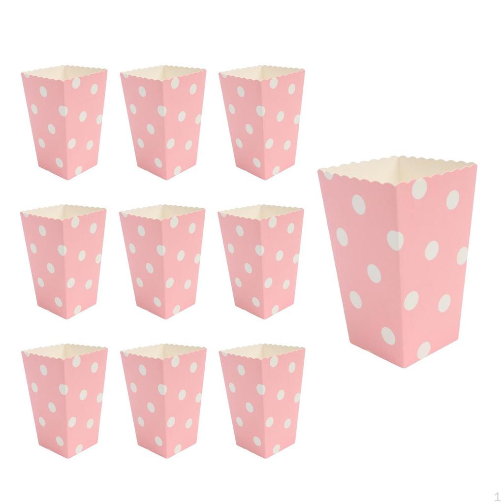Set mit 10 Popcorn-Geschenkboxen Karton Süßigkeitenbehälter Partys Mini-Papierbehälter