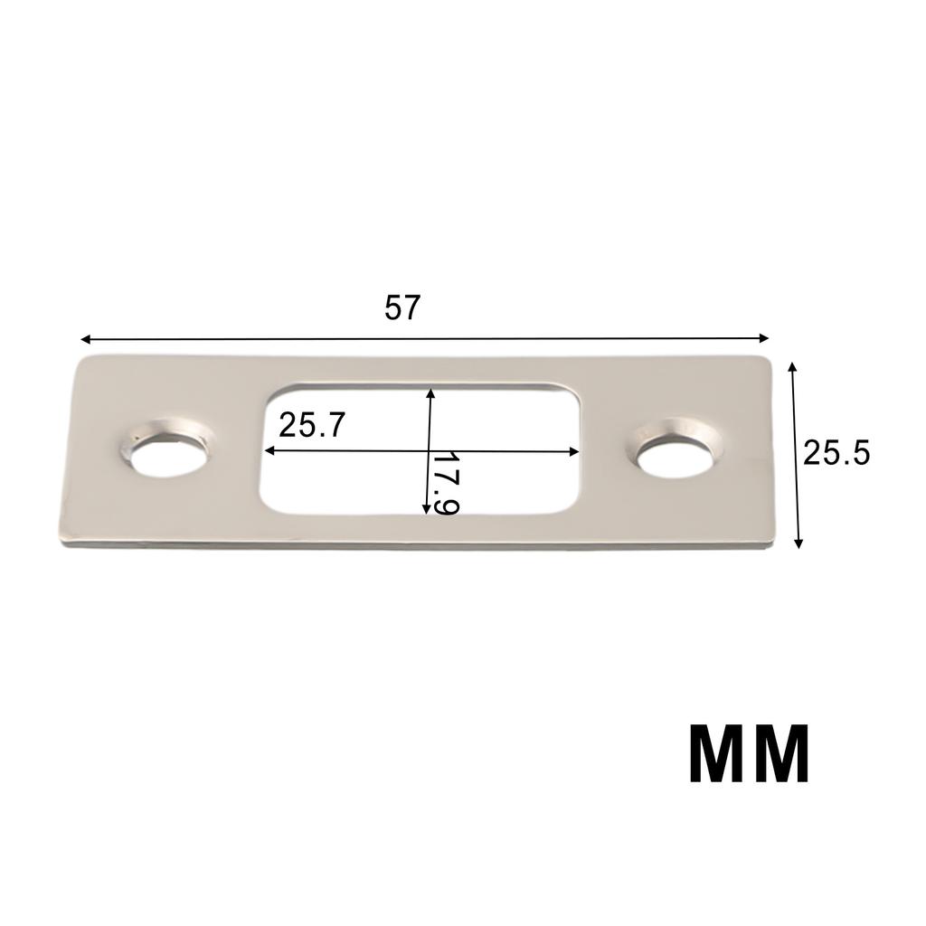 6pcs Door Backplate And M4-20 Screws Lock Deadbolt Strike Plates 2pcs Strike Plate Door Backplate Stainless Steel Doors Hardware