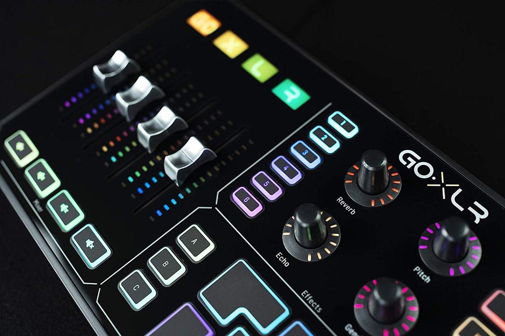 TC Helicon GO XLR Streaming Audio Interface & 4-Channel Mixer with Motorized Faders and Vocal Effects
