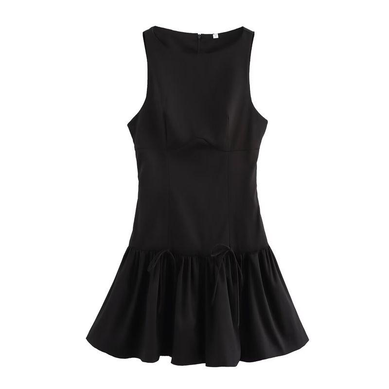 Jnleaog Autumn New Women's Clothing Fashion Style French Style Design Fashion All-Match Bowknot Decoration Dress