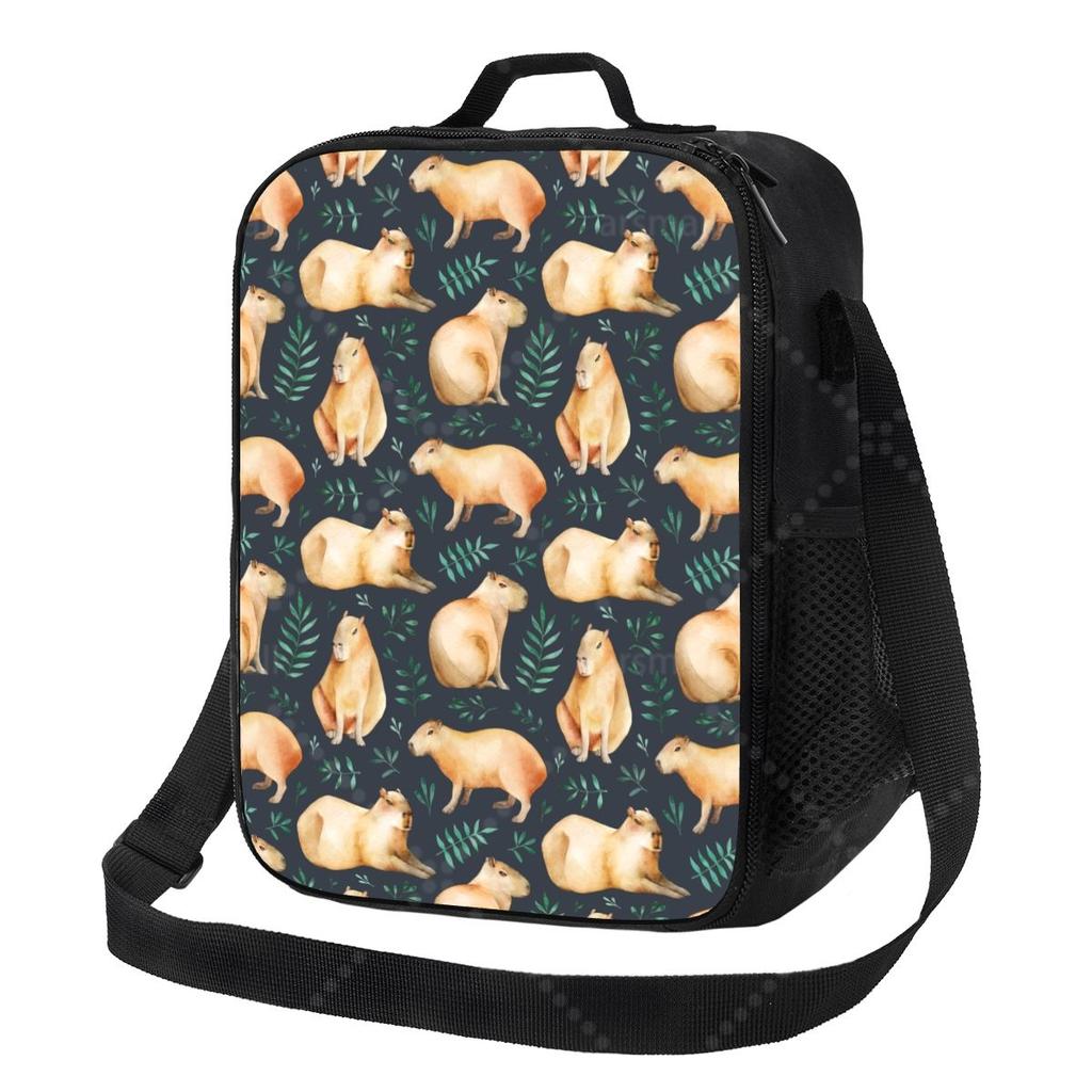 Guinea Pig Lunch Bag with Adjustable Shoulder Strap Reusable Thermal Bento Tote for Work Picnic Beach