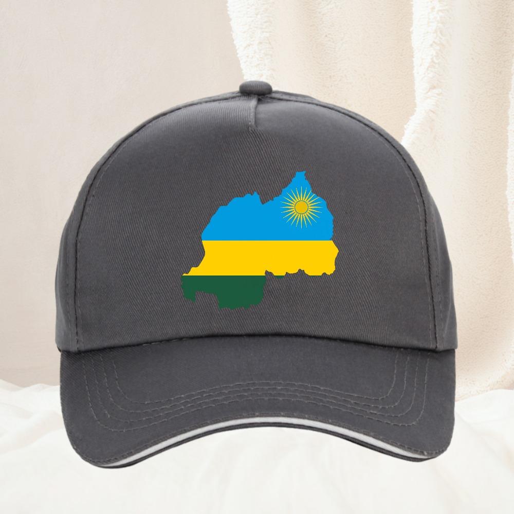 Rwanda Map Flag Baseball Cap Cool Summer Unisex Versatile Outdoor Sun Protection Hats Adjustable Snapback Hat Gorras