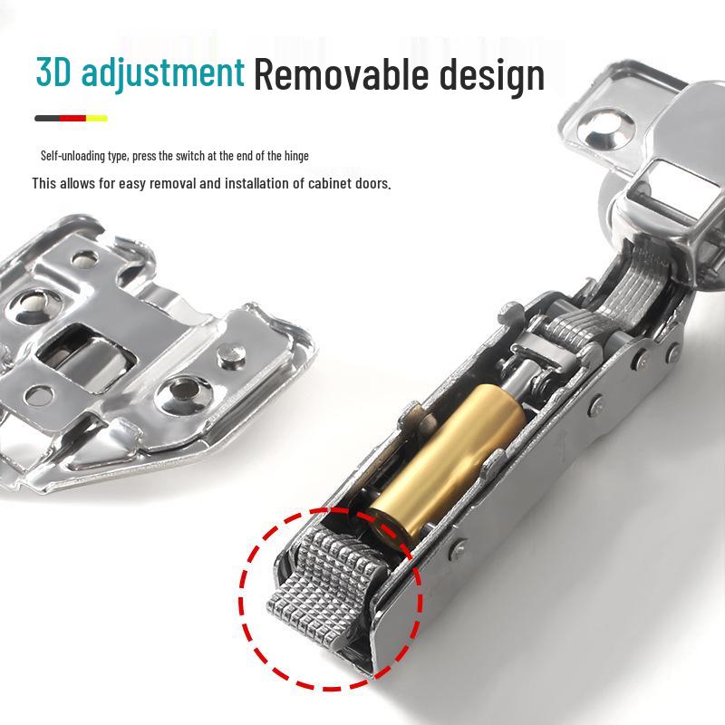 Adjustable 3D Hydraulic Damping Detachable Hinge - Stainless Steel/Cold Rolled Steel for Cabinet/Wardrobe Doors