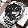 Automatic Movement Watch Men's Calendar  Waterproof Luminous Non-mechanical Watch Large Dial