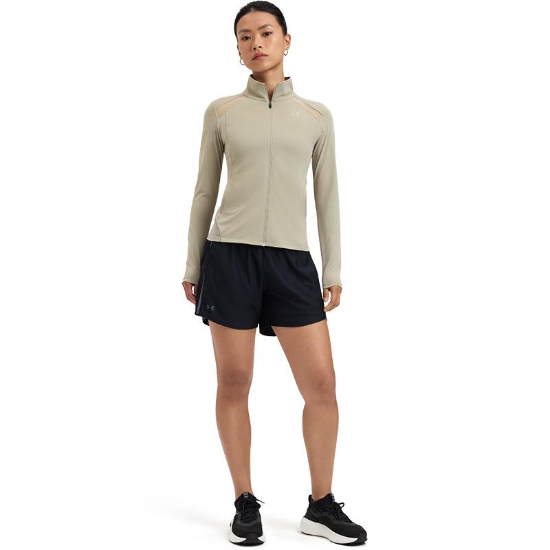 Under Armour Šauni sportinė striukė moterims, kvėpuojanti, vientisos spalvos, juosmeniui formuoti 6007554-203