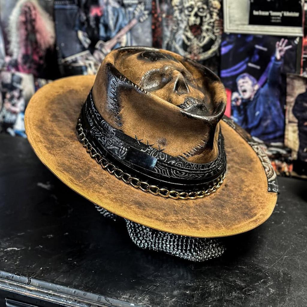 Skull Top Pure Wool Top Hat Retro Retro Wind Wool Felt Hat