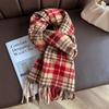 Winter Cashmere British Classic Plaid Scarf Men Women Warm Thicken Shawl Neckerchief Scarves Bufanda Tassel Poncho Echarpe Stole