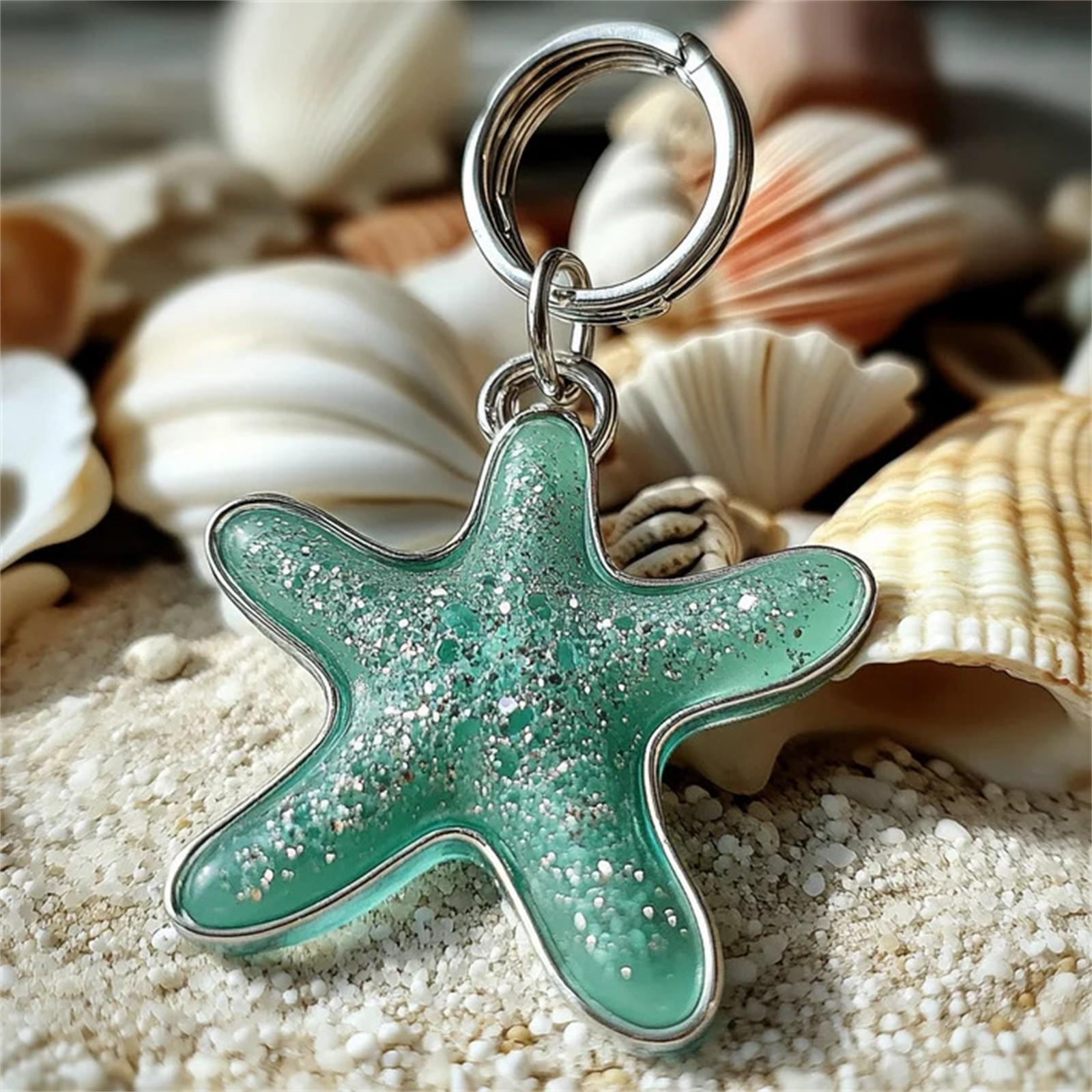 

Брелок Ocean Charm, Брелок з морськими тваринами зі стразами в океанському стилі, Креативна кобальтово-синя прикраса для брелока One Size