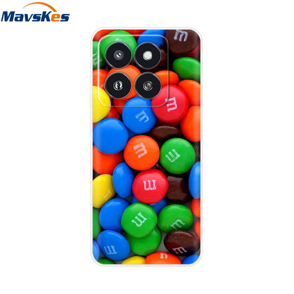Phone Case For Xiaomi 14 Pro Case Soft Clear Painted Silicone Bumper Capa For Xiaomi 14 13T Mi 13T Pro Protect Transparent Cover