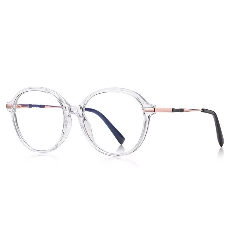 TR90 Round Optical Glasses Anti Blue Light Photochromic for Women Men Prescription Eyewear Shortsighted Hyperopia