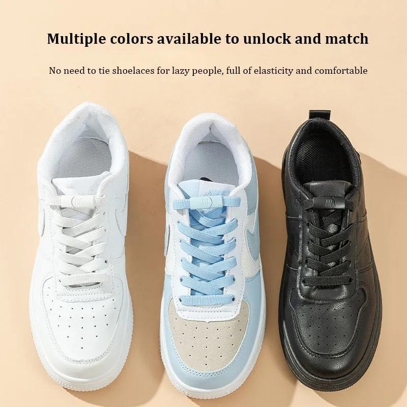 No Tie Lazy Shoelaces Tieless Shoelace Buckle Magnetic Shoe Laces Quick Release Clasp Lock for Sneakers Canvas Casual Shoe Boots