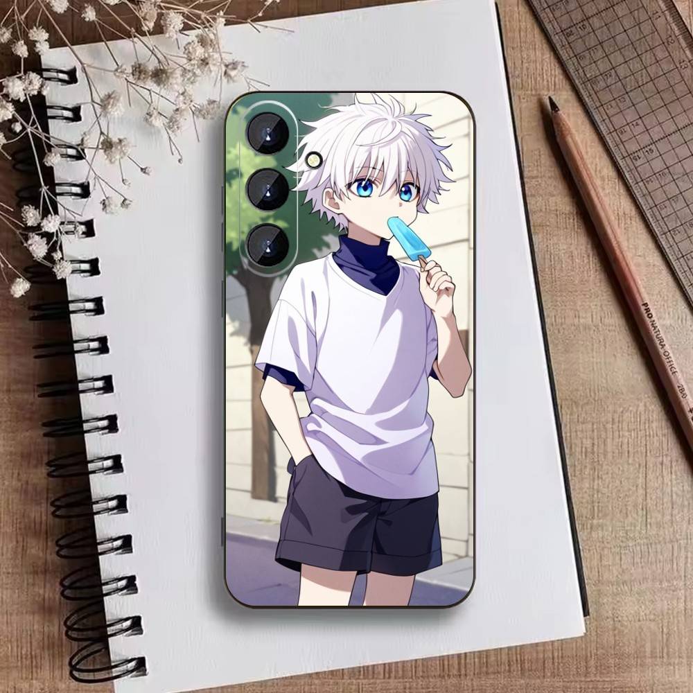 W-Killua Zoldyck H-Hunter X Hunter Phone Case For Samsung Galaxy A73,A21s,A22,A31,A52,A53,A71,A41Soft Black Shell