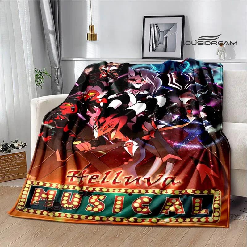 H-Helluva-Boss Cartoon printed blanket Warm Flannel blankets Picnic blanket throw blankets Home bed linings Birthday Gift