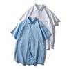 Old Money Style Linen Shirt Men's Short-Sleeved Summer Thin Loose Jacket Foreign Trade Men's Casual Cotton and Linen White Shirt