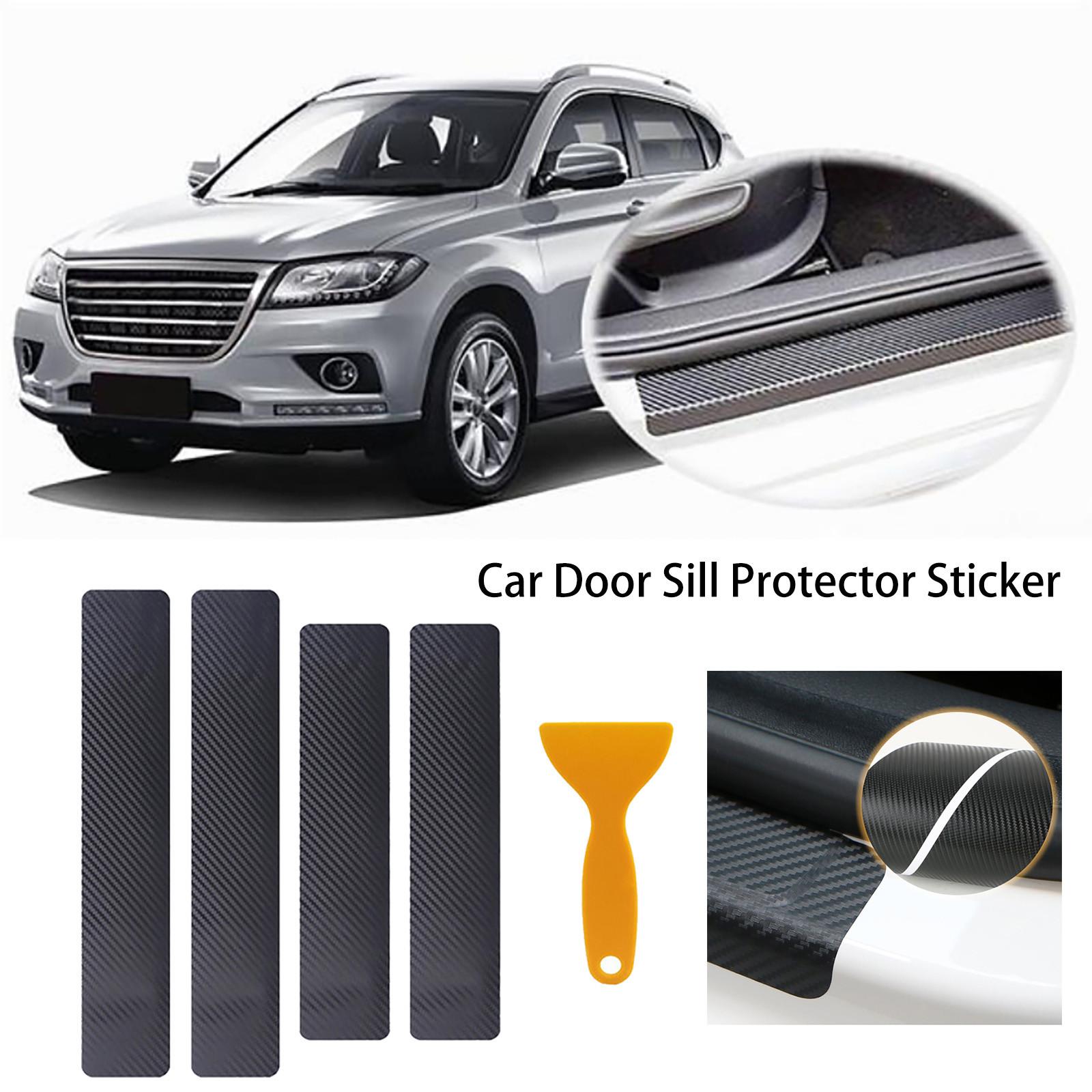 

Для общих моделей Защитная пленка для порога Светоотражающая наклейка из углеродного волокна 4 шт.