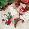 Kawaii Christmas Socks Autumn Winter Thicken Warm Mid-tube Plush Women Socks Coral Fleece Cartoon Homewear Floor Sleeping Socks