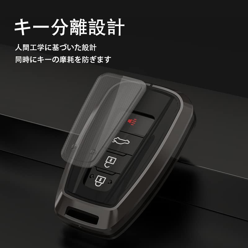 Toyota Key Case Assembled Key Case TPU Zinc Metal Key Bag Crown 220 Series C-HR Prius 50 Series New Corolla RAV 450 Series Camry 70 Series Land C