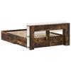 Bed Frame with Storage Space Smoked Oak 150 x 200 cm