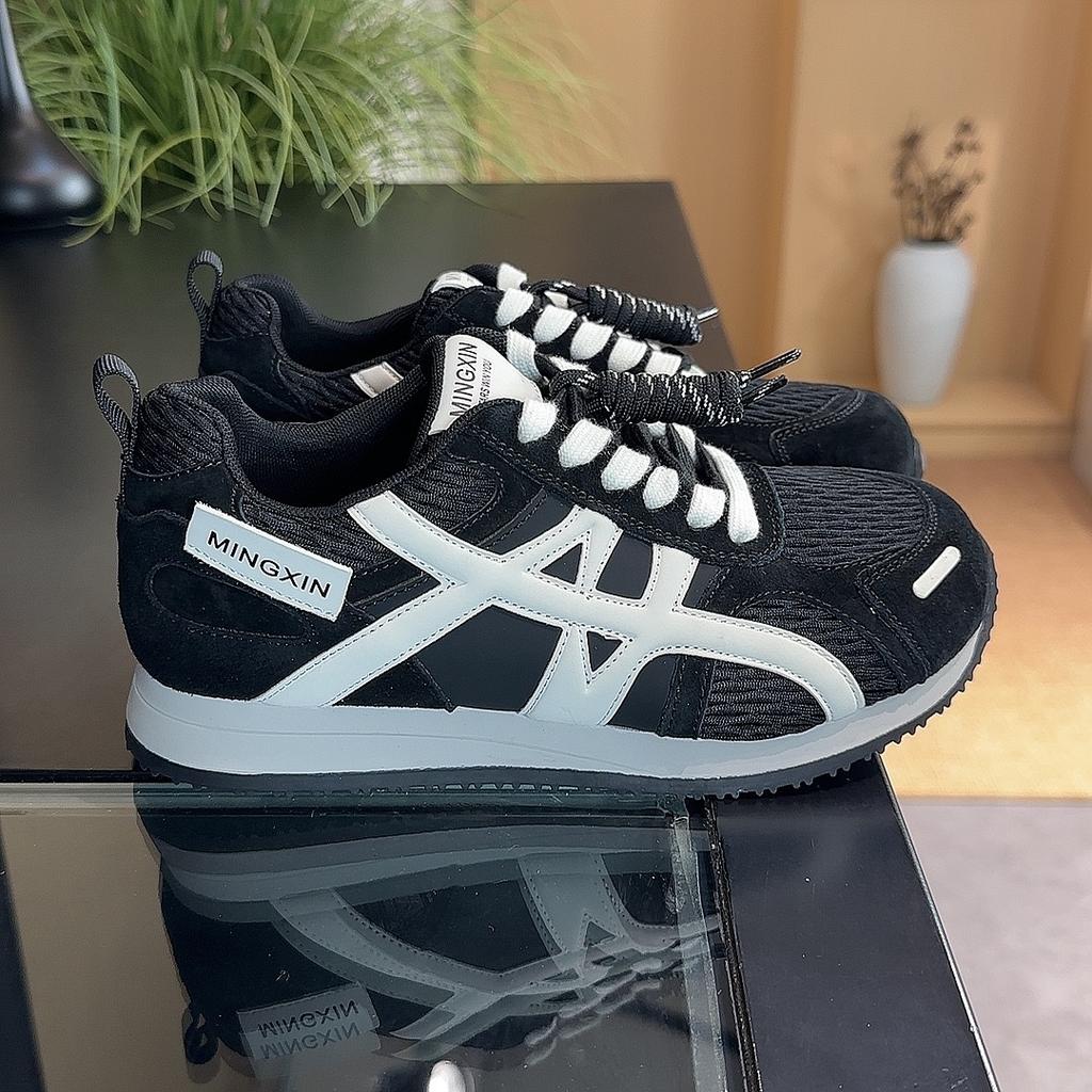 Retro Color Matching Forrest Gump Shoes Women's Light, Comfortable and Non-slip Sports and Leisure Shoes 2025 New Platform Jogging German Training Sh