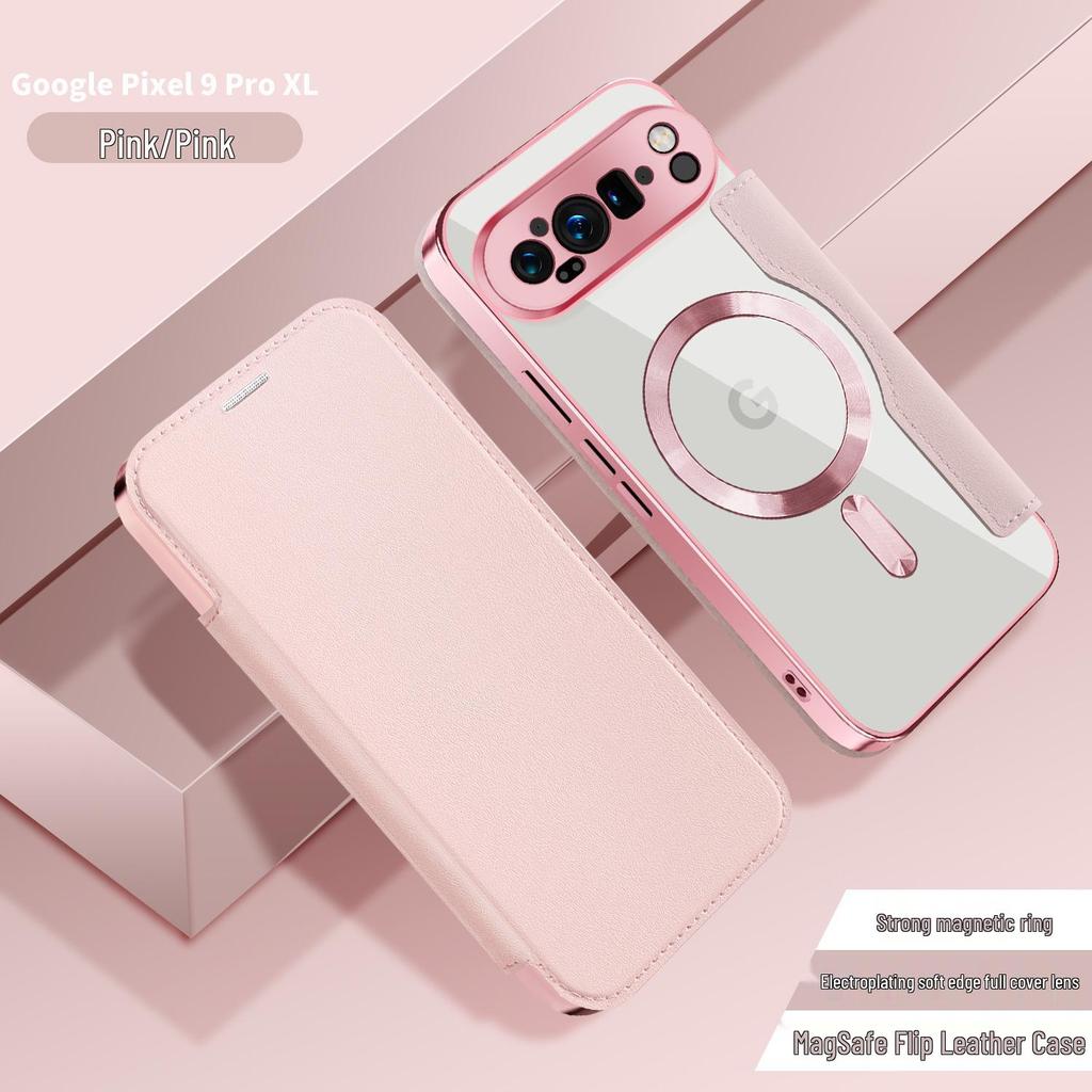 Grenzüberschreitende Golden Shield MagSafe Lederhülle für Google Pixel 9/10 mit magnetischem Kartenschlitz