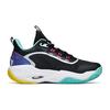 Anta Youth  Non-Slip Shock Absorbing Durable Mid-Top Basketball Shoes Kids Sneakers Black Silver Blue 312221111-3