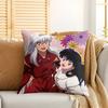 IInuyasha COOL Cartoon Cushion Cover Silky Short Plush Invisible Zipper Dustproof Sofa Pillow Case For Home Decor