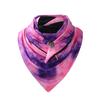  Winter Warm Windproof Tie-Dye Plaid Prints Double-Layer Buckle Scarf