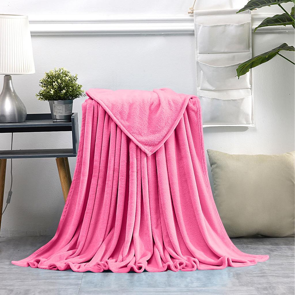 Faux Blanket, Super Soft Warm Solid Warm Micro Plush Fleece Blanket Throw Rug Sofa Bedding, Cozy &  Blanket