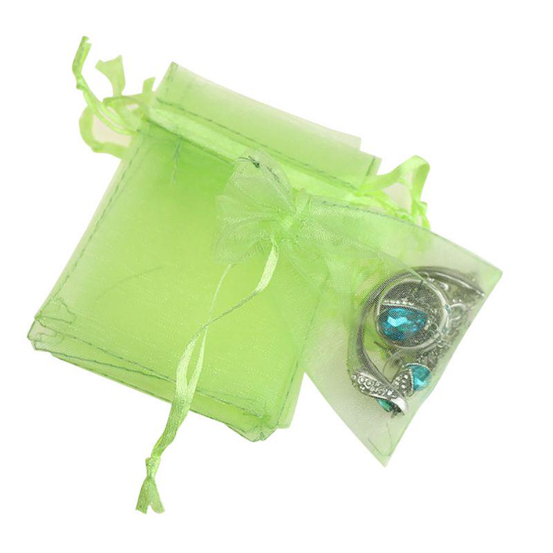 100pcs Organza Bag Christmas Drawstring Pouches Party Wedding Favor Gift Bags Small Size Multi-color for Holiday Party Favors