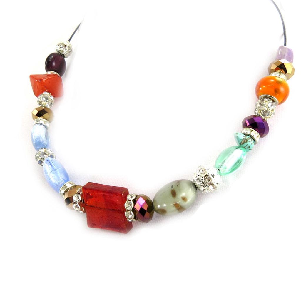 Les Trésors De Lily [G5179] - Necklace 'Mineralia' Tutti Frutti