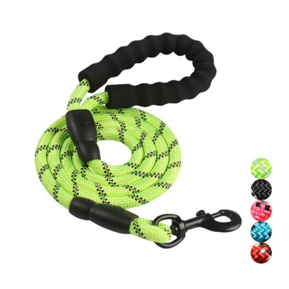 Pet dog leash set Reflective nylon round rope Adjustable dog leash