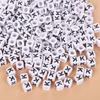 Square Acrylic A-Z English Letter Beads (6mm/7mm/8mm/10mm) for Jewelry Making