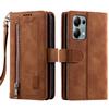 For Xiaomi Redmi Note 13 Pro 4G/Poco M6 Pro 4G Case Zipper Leather Cover with 9 Card Slots