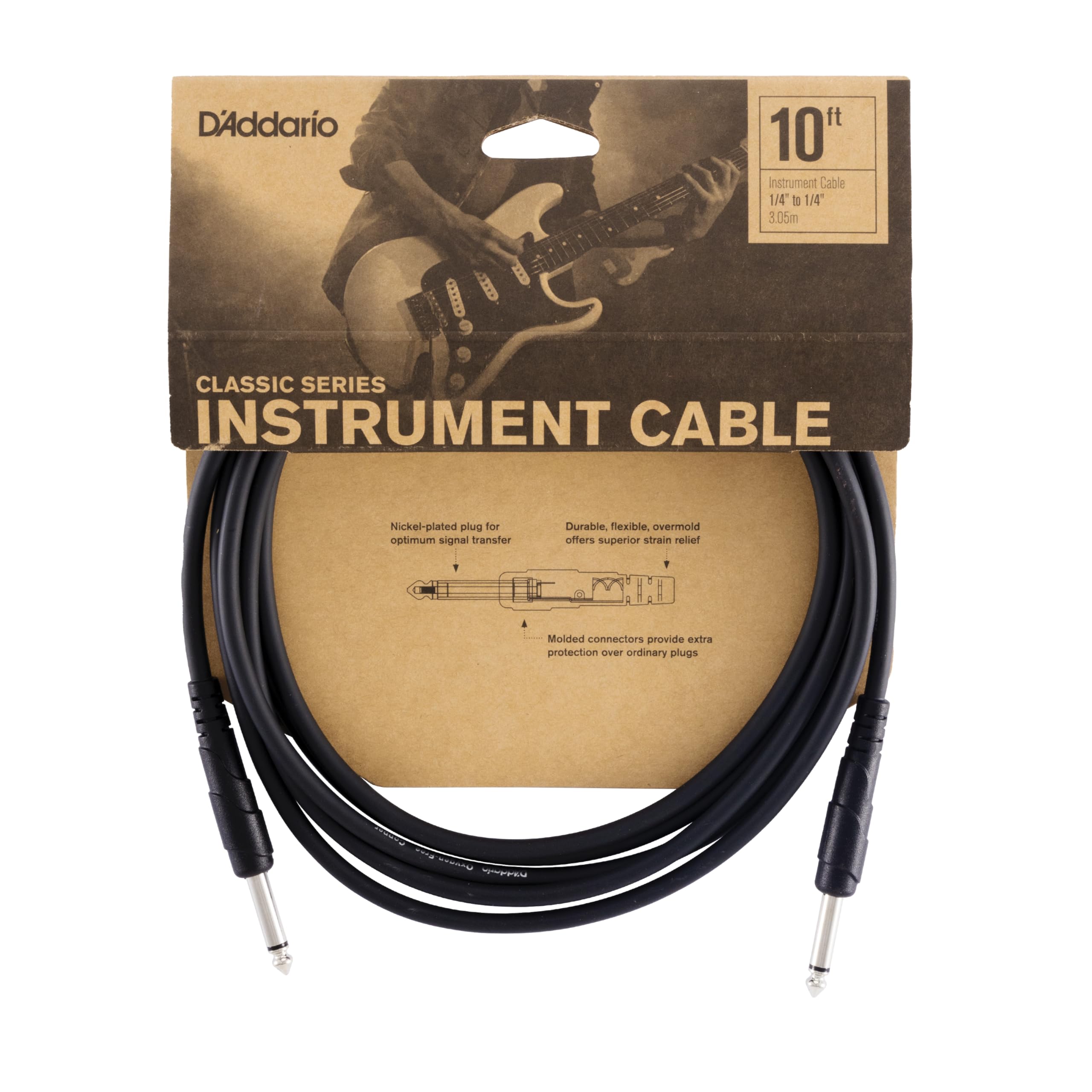 

Экранированный кабель Classic Series Инструментальный кабель D Addario (Гитарный щит) PW-CGT-10 (3,05 м СС) []