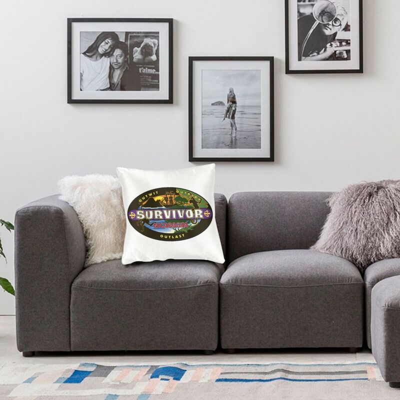 Reality Tv Survivor Nicaragua Cushion Covers Sofa Home Decor Square Throw Pillow Cover 40X40Cm