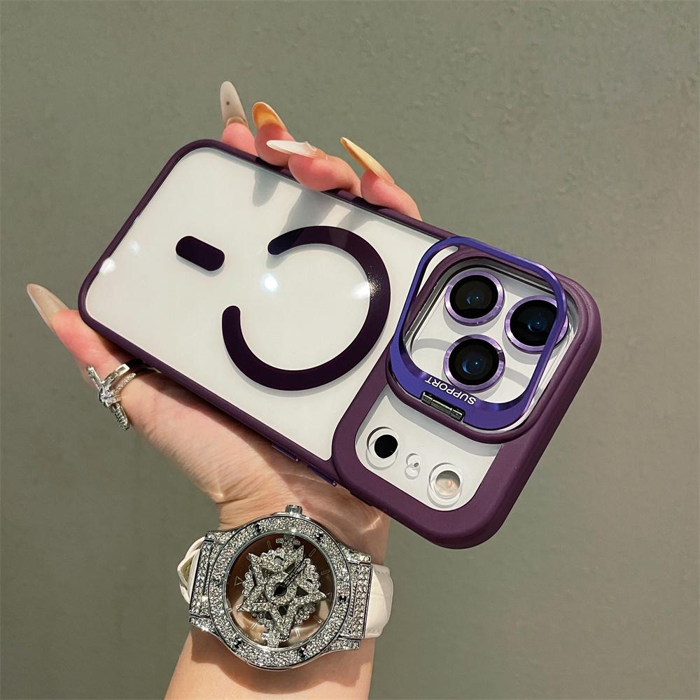 Lens Film Protection Clear For Magsafe Magnetic Phone Case For iPhone 17 Air 15 16 Pro Max 14 Plus 13 12 11 Folding Stand Cover