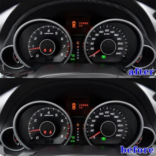 4Pcs Carbon Fiber Interior Speedometer Cover Trim Sticker For Acura TL 2009-14
