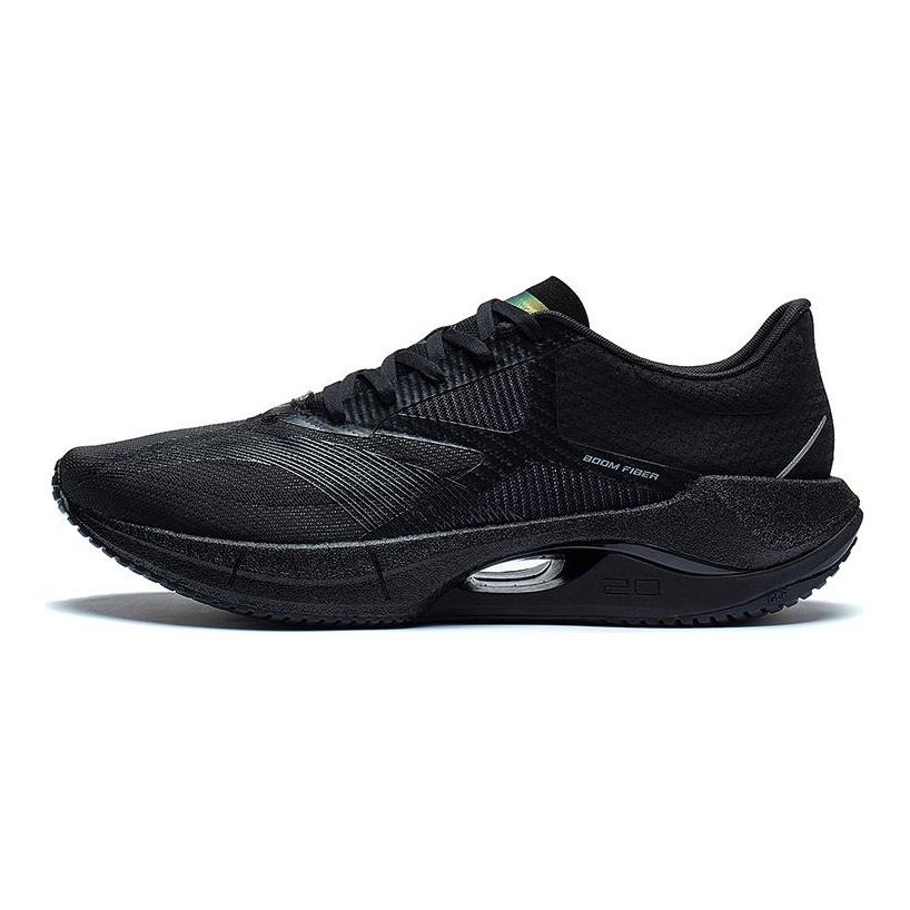 Li Ning Super Light 20 Módní Odolné proti oděru Prodyšné Nízké Běžecké boty Pánské Čistě černé ARBT001-7