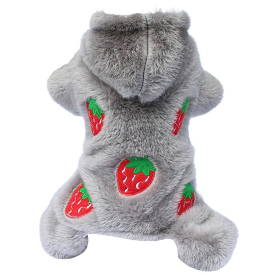 Yıkanabilir Evcil Hayvan Giysileri İnce İşçilik Flanel Sevimli Baskılı Köpek Kapşonlu Mont