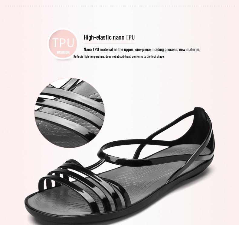 2024 Sommer Damen Jelly Fish Mund Ballerinas - Strand- & Reise Kristall Sandalen