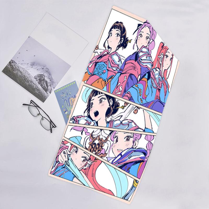 1pc KPop Demon Hunters10 Beach Towel, Beach and Seaside Swimming Pool Equipment, Fashion Pattern, Rectangular, Travel Essentials