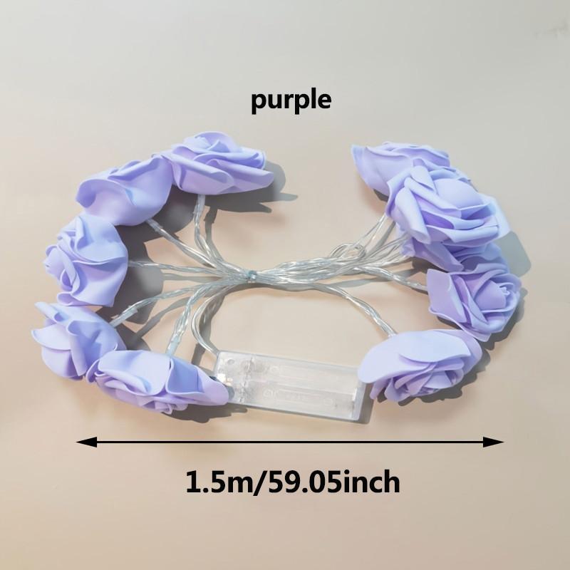 

Светодиодные гирлянды в виде роз для помещений и улицы, DIY-освещение, украшения, свадьба, садовая вечеринка, светодиодная лампа-роза, сказочные гирлянды 300W фиолетовый